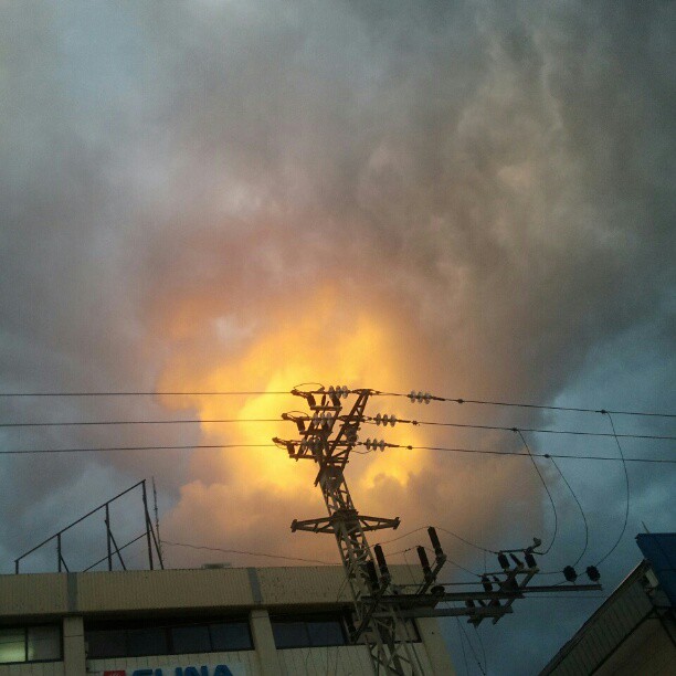 burning clouds