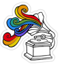 Gramophone Rainbow Stickers copy